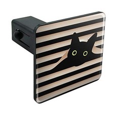 Black Cat In Window Tow Trailer Hitch Cover Plug Insert 1 1.25 Inch Receivers Black Cat In Window Tow Trailer Hitch Cover Plug Insert 1 1.25 Inch Receivers