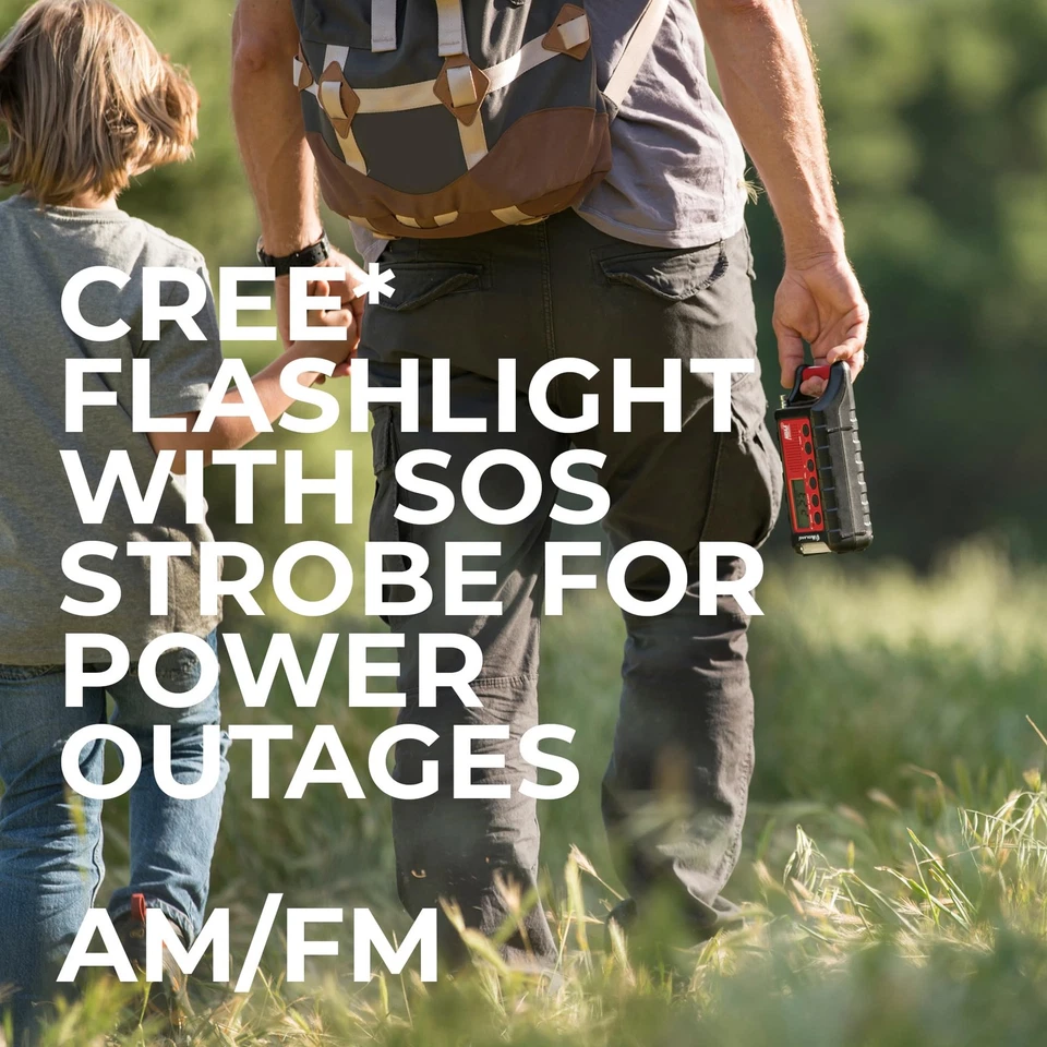 Emergency Crank Weather Radio AM/FM Multi-Power SOS Flashlight NOAA Alert - Image 4 of 4