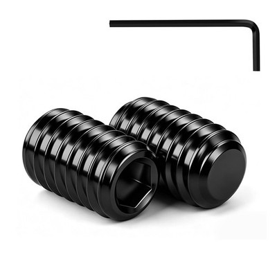 #4-40 x 1/8'' Allen Head Hex Socket Set Screws Grub Screw Bolts, Black 10.9 Al...