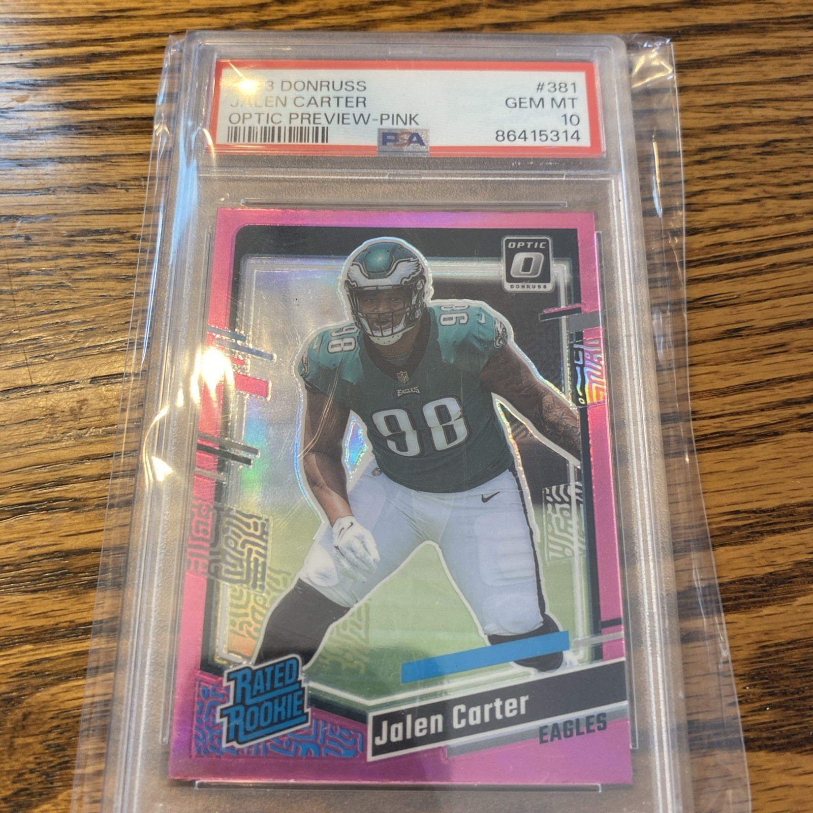 Jalen Carter Panini Donruss #381 Optic Preview-Pink