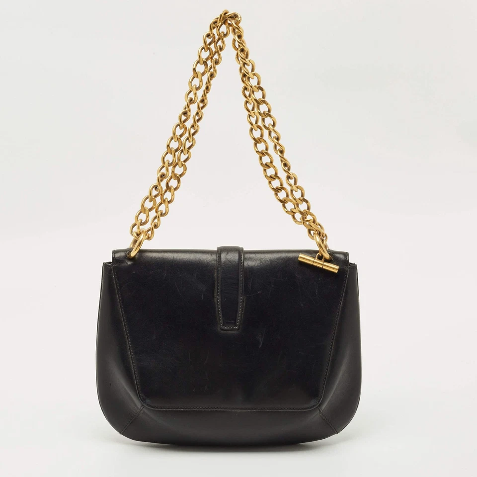 Bolso de hombro Tom Ford de cuero negro con cadena Tara Foto 4 de 4