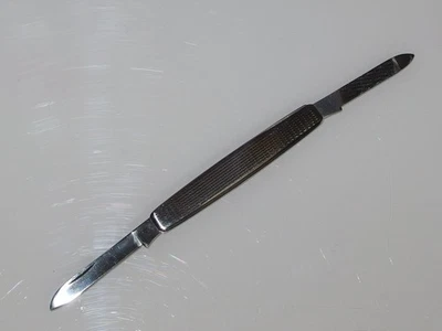 65x4,5mm Taschenmesser Herren Manikür Feder silberfarbig Messer Feile Rostfrei - Bild 1 von 4
