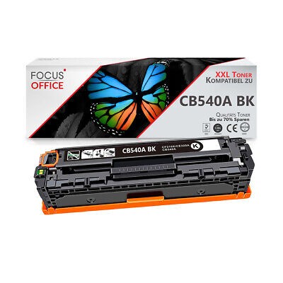 1 komp Toner XXL für HP Color Laserjet CP1215 CM1312 NFI MFP CB540A 125A Schwarz