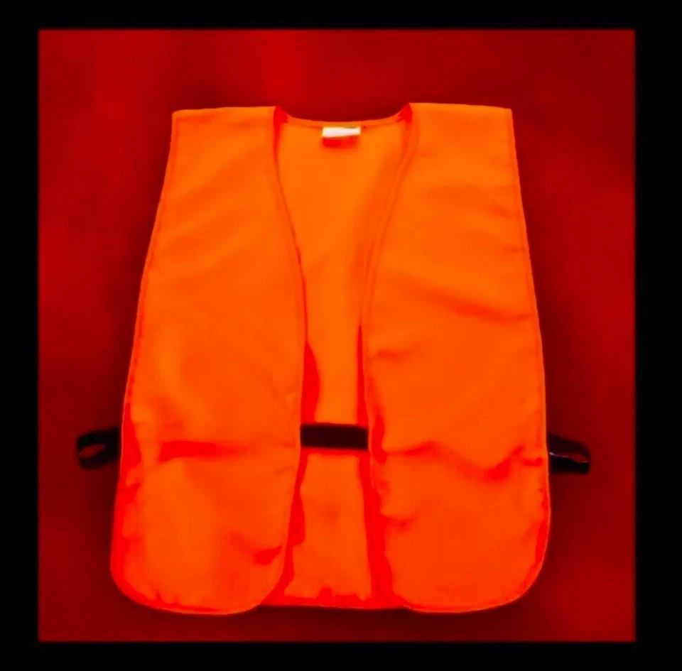 2 SETS outdoor cap Safety Blaze Orange 6 Panel Baseball CAP & VEST SETS,ONE SIZE - Image 2 of 4