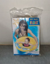 My Baby Tube Float for Pool, Ages 1-2 Years, Yellow/Blue Large Outer Ring 33Lbs