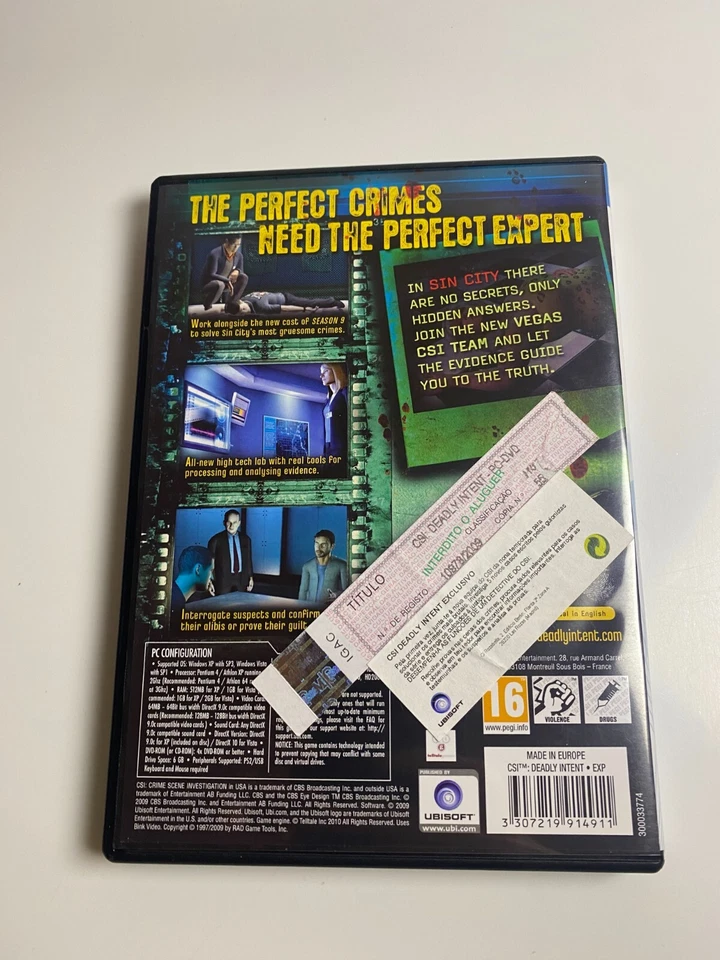 CSI: Crime Scene Investigation Deadly Intent PC DVD-ROM Complete in Box - Tested - Image 4 of 4