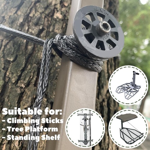 Climbing Stick Aider for Hunting, Daisy Chain Single Step Aider, Hand-Braided - Picture 3 of 8