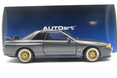 1/18 AUTOart Nissan Skyline GT-R R32 Tuned Ver. Gray Model Car Condition B - Picture 3 of 7