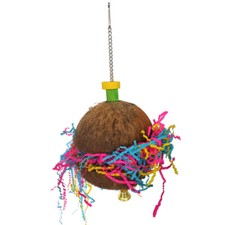 Party Coco Bird Toy,bird toys, brushed coconut shell toys, wooden chewing toys