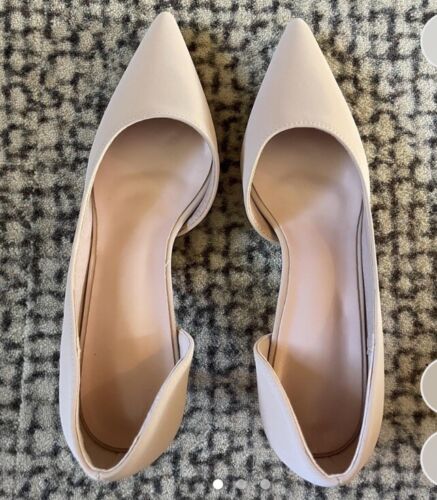 womens nude pointy toe stiletto heels size 8 - Picture 1 of 3