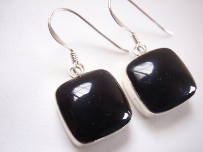 Wende Ohrringe Perlmutt und schwarzer Onyx 925 Sterling Silber