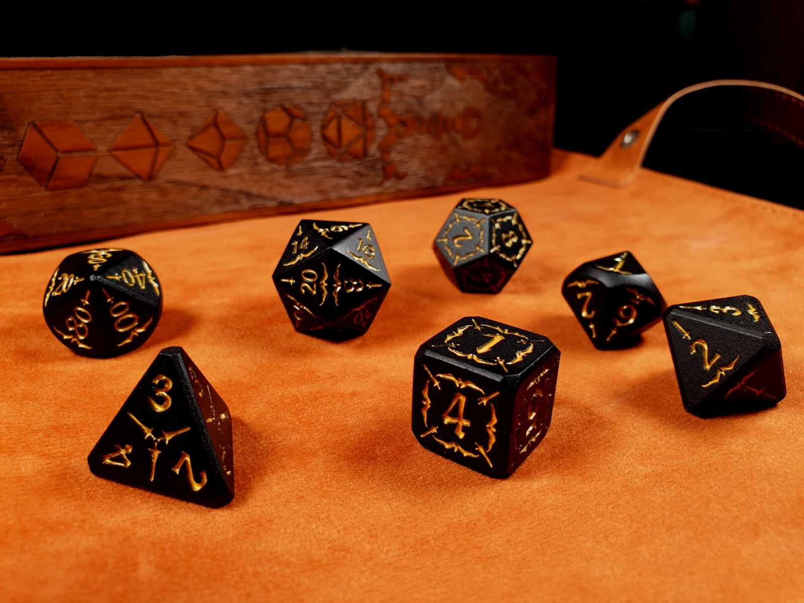 Black DND Dice Set / Metal Dice Set for Dungeons and Dragons / D&D Rpg Dice Set
