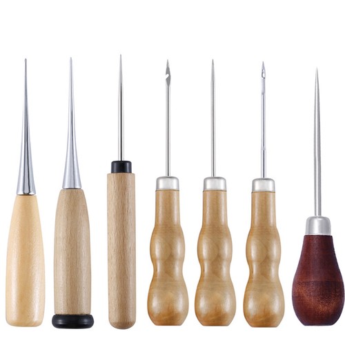 Leather Sewing Awl Wood Handle Drillable Awl Punching Hole Maker