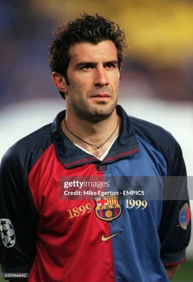 FC Barcelona 99/00.00/01 アウェー Lサイズ 元FIGO FC Barcelona Figo 1999/00 Nike Home Centenary Shirt Jersey