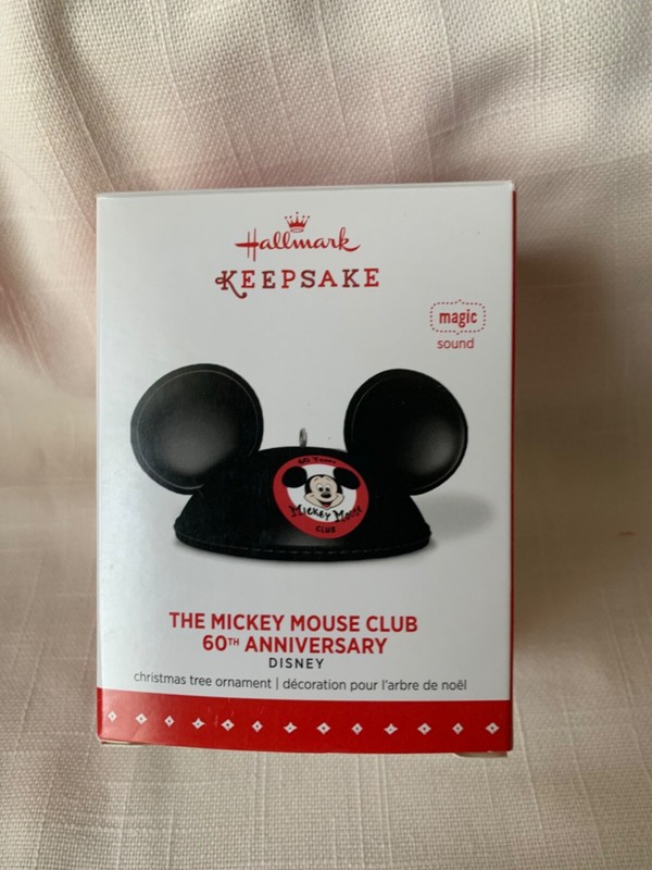 2015 Hallmark Keepsake Disney Mickey Mouse Club Anniversary Ornament/NEW/BOXED