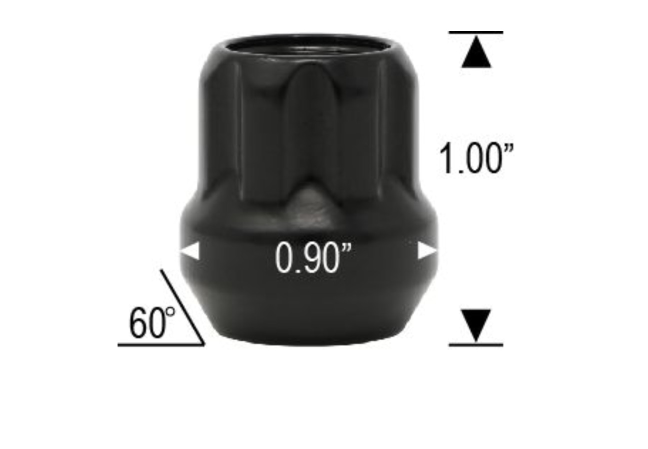 20x BLACK OPEN END SPLINE DRIVE M14x1.5 LUG NUTS /KEY 14x1.5 14x1.50 TRUCKS SUV