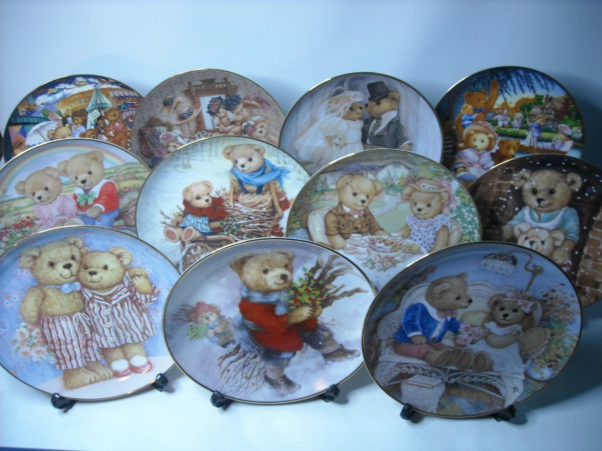 Choose ONE OR MORE Plates TEDDY BEAR Franklin Mint Heirloom