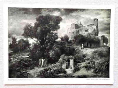 Arnold Böcklin Der Gang nach Emmaus Foto-Kunstblatt 36x25 deutscher Kunstwart
