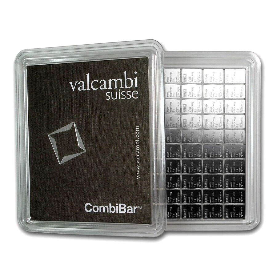 新品未開封　スイス ヴァルカンビ Valcsmbi シルバー　1g x 100個 20 X 1 GRAM .999 FINE SILVER BULLION VALCAMBI COMBIBAR FROM NEW
