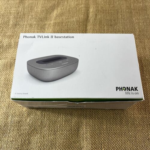 Phonak TVLink2 Base Station TV Link II TV sound amplifier. Hear your TV.