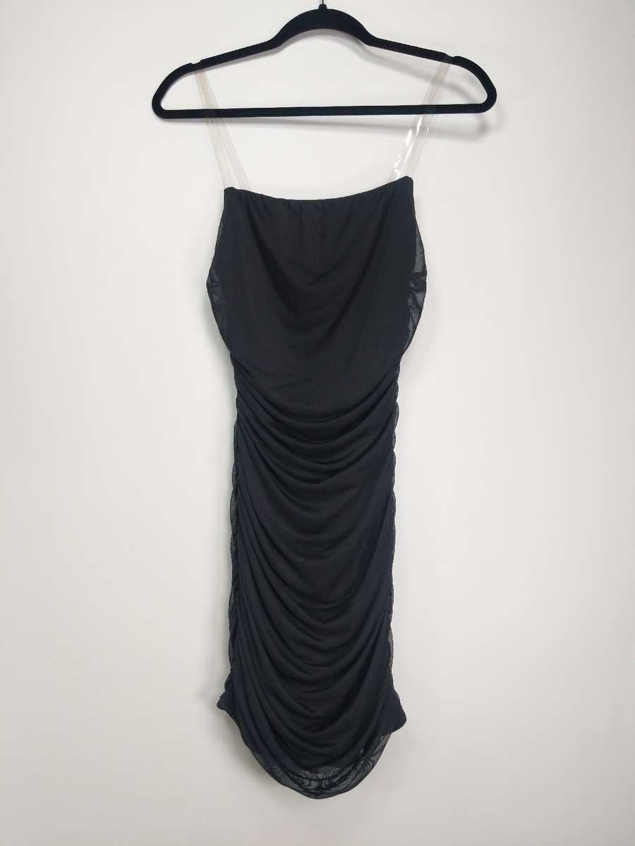 ruched mesh tube bodycon dress Fashion Nova Black Stretch Size M This sexy dress will Type|cl:3-Drawer Burgundy Velvet Maxi Dress SCH006620_B_XXL