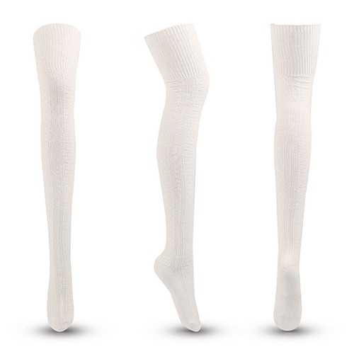Frauen Winter Warme Gestrickte Socken Über Knie Lange Oberschenkel Hohe 〒 - Bild 13 von 21
