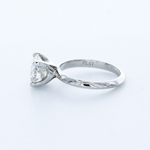 ANILLO SOLITARIO CLÁSICO DE CUATRO PUNTAS PLATINO CORTE REDONDO D/SI2 DIAMANTE NATURAL 2,0 QUILATES - Imagen 4 de 7