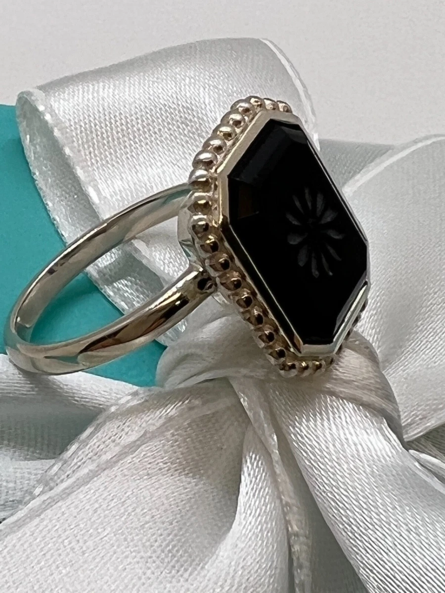 Tiffany black cheap onyx ring