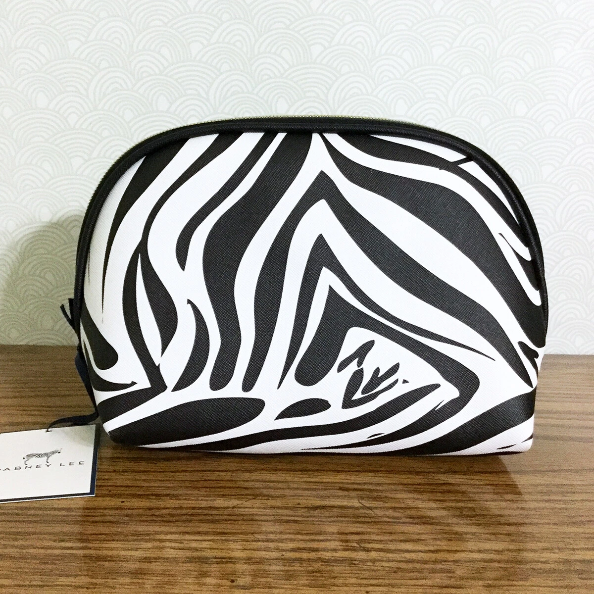 Dabney Lee Zebra Large Cosmetic Bag 7.5