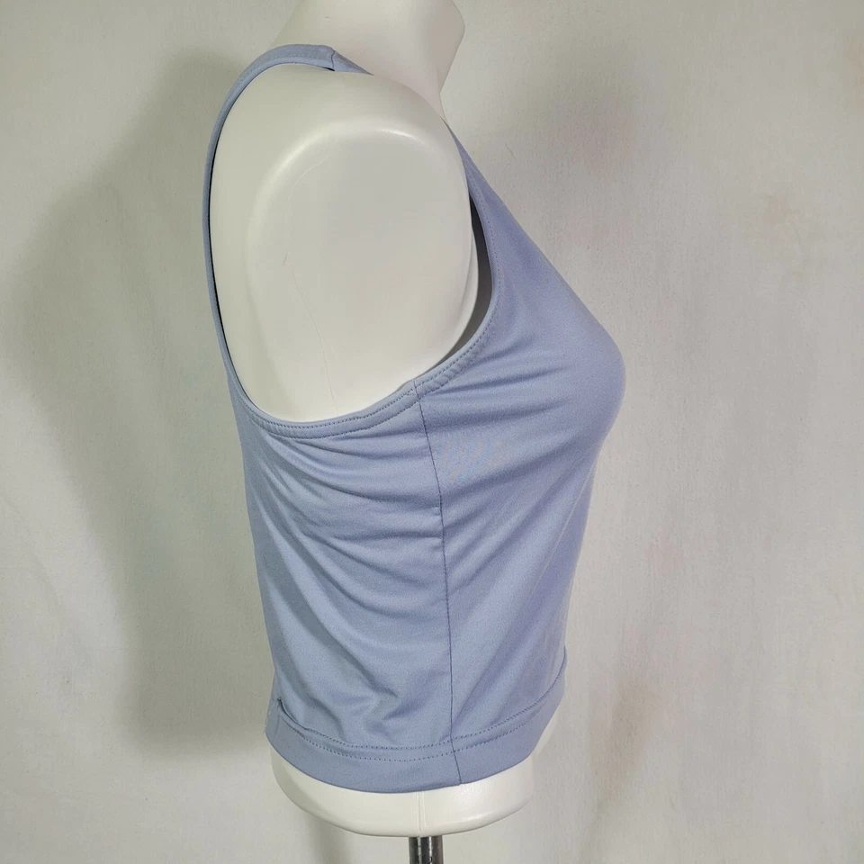 Camiseta sin mangas Cheetah para mujer grande azul suave entrenamiento yoga correr potencia trabajo Foto 2 de 4