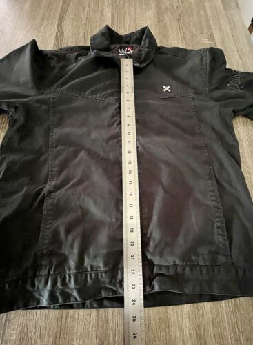 Quiksilver Jacket Mens Size Large Black Heavy Duty Cotton Zip GUC - Foto 7 di 16