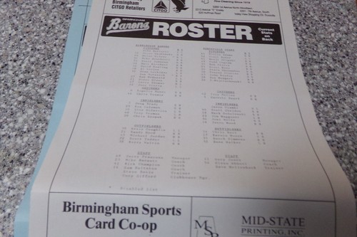 1994 BIRMINGHAM BARONS SCORECARD JAHRBUCH (MICHAEL JORDAN) mit Statistikblatt neuwertig - Bild 2 von 4