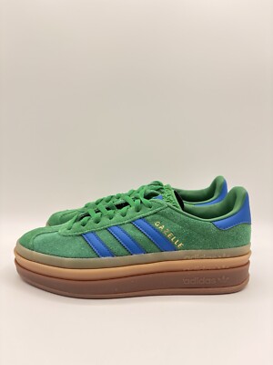 Adidas Women's Gazelle Bold Size 10 Green/Blue Gum |IE1370|