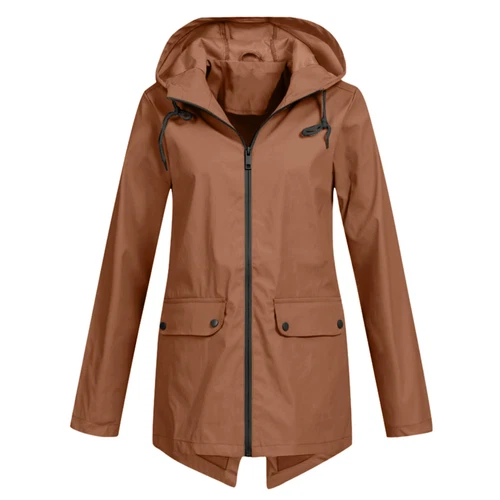 NEU Wasserdichter Damen Regenmantel Damen Outdoor Wind Regen Wald Warm Jacke Mantel - Bild 8 von 29