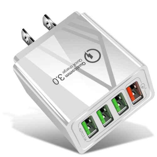 Black /White US 4 Port Fast Quick Charge QC 3.1 USB Wall Charger Power Adapter  - Picture 11 of 12