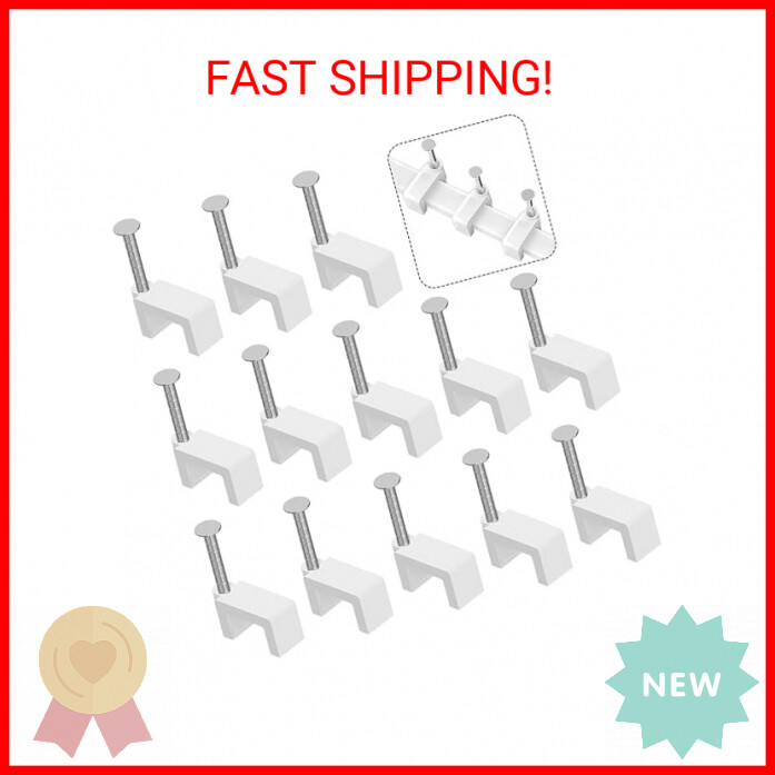 Cable Clips Nail in Cable Clips 100 Pcs 8mm Flat Cable Wall