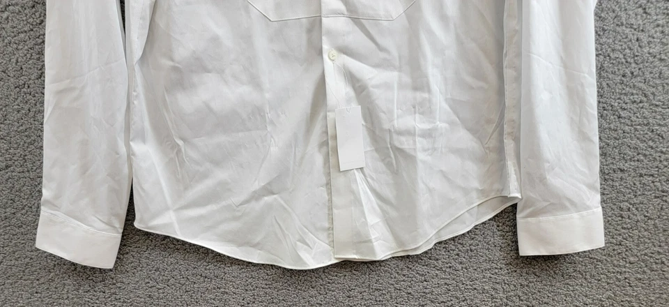 Camisa de vestir Calvin Klein color infinito calce regular para hombre L 16-16,5 36-37 blanca Foto 4 de 4