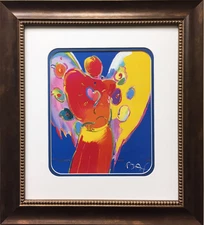 Peter Max "Angel With Heart" NEWLY CUSTOM FRAMED Print Art POP psychedelic Neo