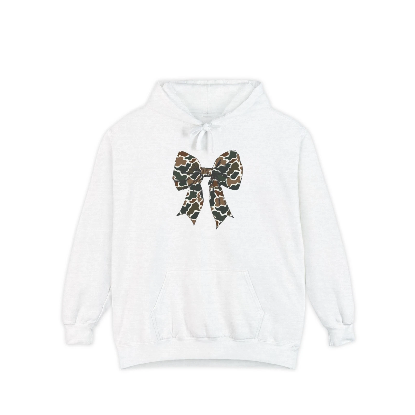 Camo Bow Coquette Comfort Colors Unisex Garment-Dyed Hoodie