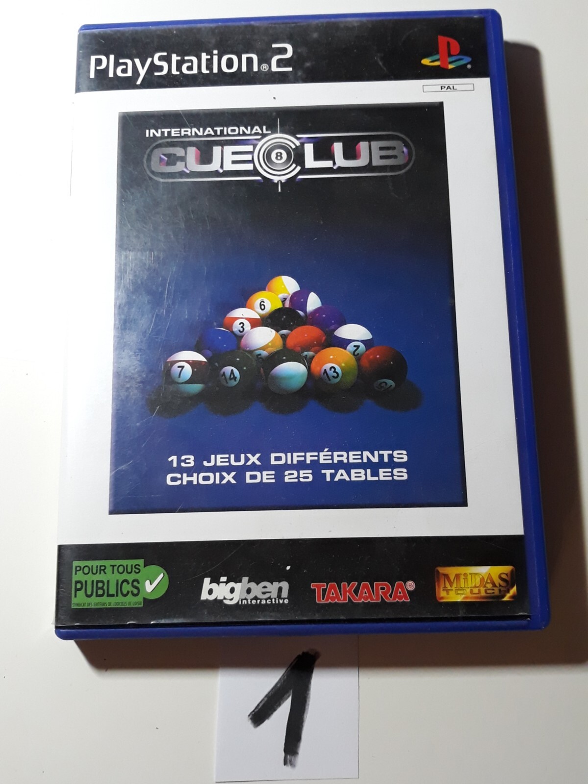 ❤️ Jeu Playstation 2 - Ps2 Pal Fr - International Cue Club - Complet/en bon état