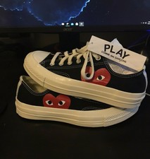 black low top cdg converse