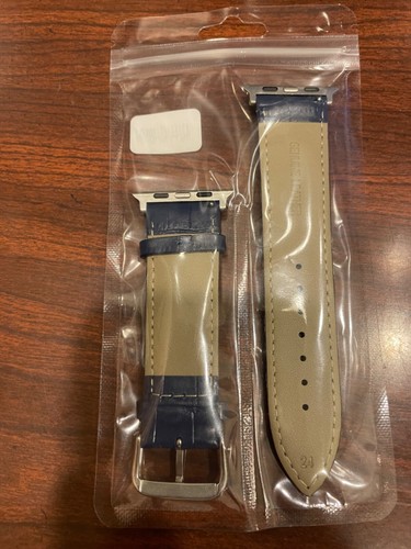 Leather Apple Watch Band with Bamboo Knot Pattern Genuine Cowhide 42/44/45/49 MM - Picture 2 of 4