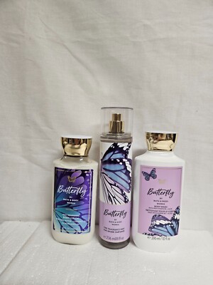 Bath and Body Works Butterfly Fine Fragrance Mist,  Lotion 8 oz and Wash 10 oz-3