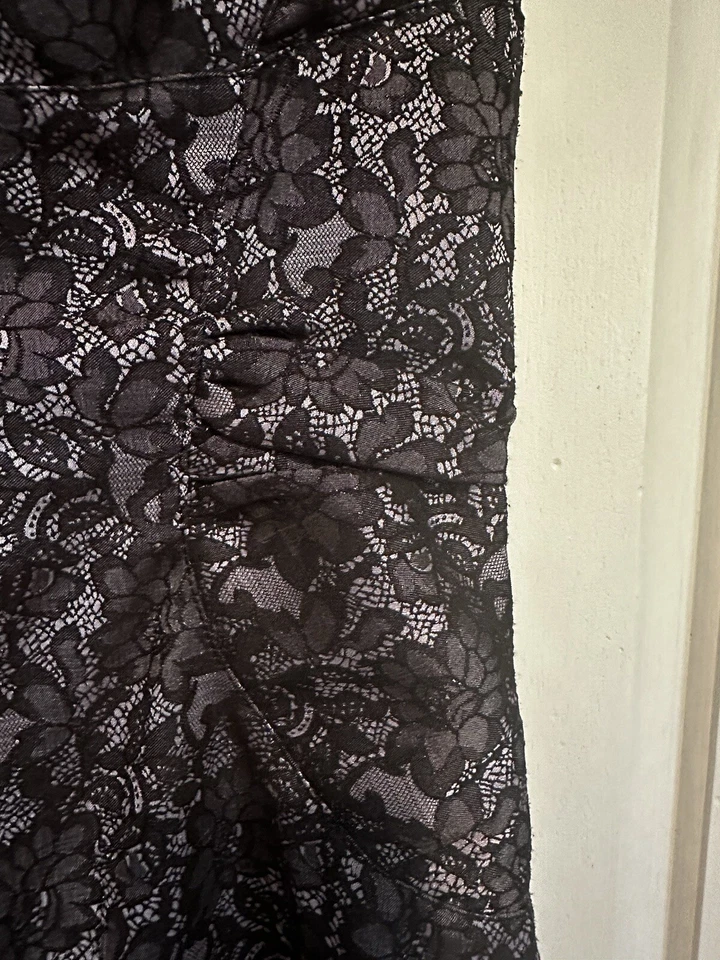 Adrianna Papell Floral Lace Formal Dress Size 4 Lined Special Occasion Dress - Image 4 of 4