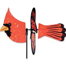 Cardinal Red Bird Petite Spinner Wind Garden