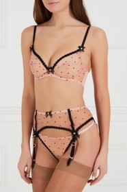 Agent Provocateur Poppie Pink 2-piece Set: Bra 32E/ Thong AP2 Small