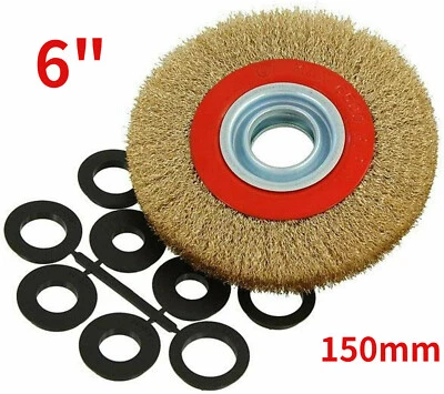 SATC 6" Wire Wheel Grinder Bench Grinding Grinder Wire Brush Fine With Reducers UK