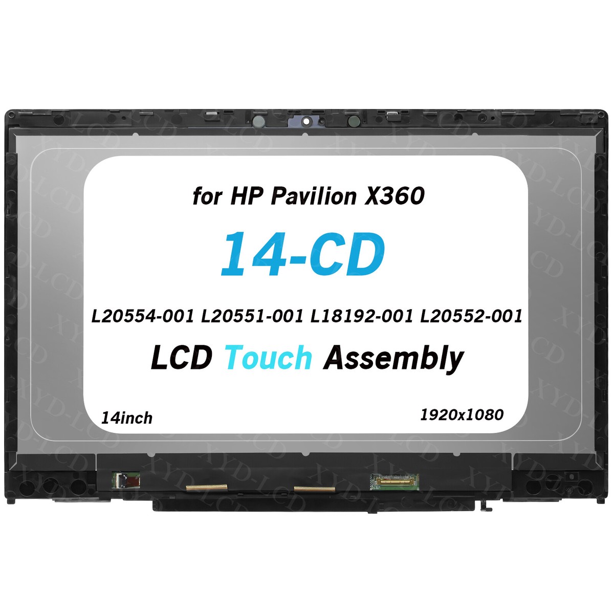 Écran Tactile Complet FHD Pour HP Pavilion X360 14-CD - 14" LED LCD Brillant - Livraison Rapide UK