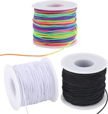 Stretchy String for Bracelets, 3 Rolls 1 Mm 495 Feet Sturdy Elastic String Cord 