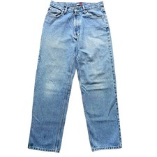 Vintage Y2K Tommy Hilfiger Jeans Men 31x31 Blue Relaxed Fit Distressed